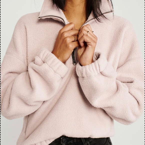 Abercrombie & Fitch Half Zip Colorblock Sweatshirt - Picture 2 of 3